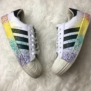 adidas superstar rainbow splatter